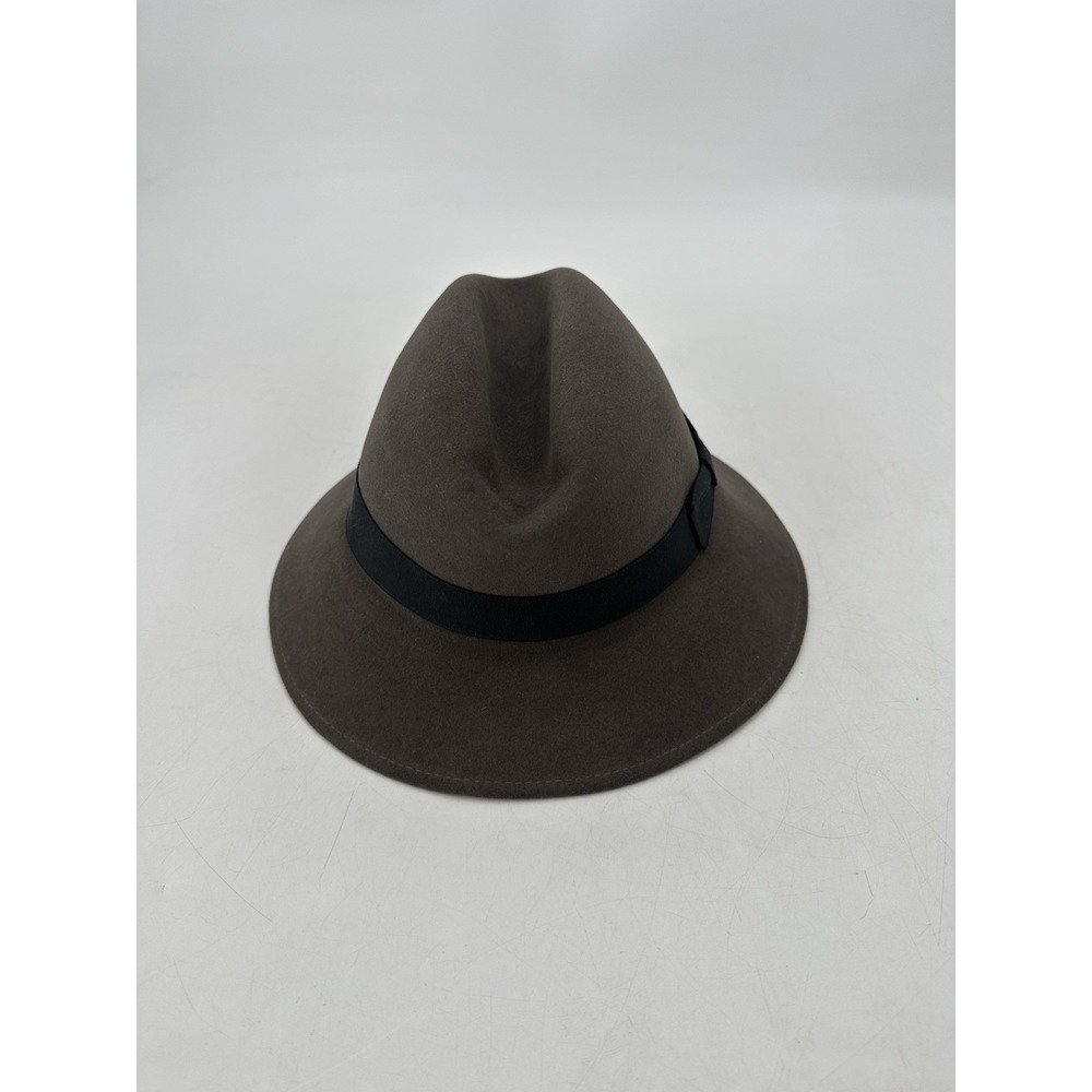 Bailey Wool & Fur Brown Tombstone Fedora Hat WPL 5923 Size Medium Made In USA ✅